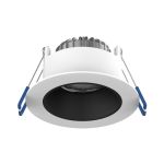 Noxion LED Spot Ares Diep Wit 6W 540lm 927-940 3CCT - met Binnenring Zwart | Zaagmaat 68mm