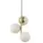 Nordlux Lilly Suspension Luminaire Métal Laiton | Convient pour 3x E14