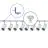 Ensemble complet Rail Monophasé Rail L 2 x 2 Mètre Blanc | incl. 8x Spot + GU10 2700K 3W Dimmable + Embout, Connecteur d’Alimentation et L -Connecteur