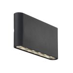 Nordlux Kniver Wandlamp Aluminium Zwart 8.5W 285lm - 830 Warm Wit