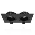 Bright Choice Spot Duo Zwart | Zaagmaat 155x75mm - IP22 - GU10 Fitting