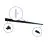 Bright Choice 1-Fase Railsysteem 1m Zwart |  incl. Eindkap en Voedingsconnector